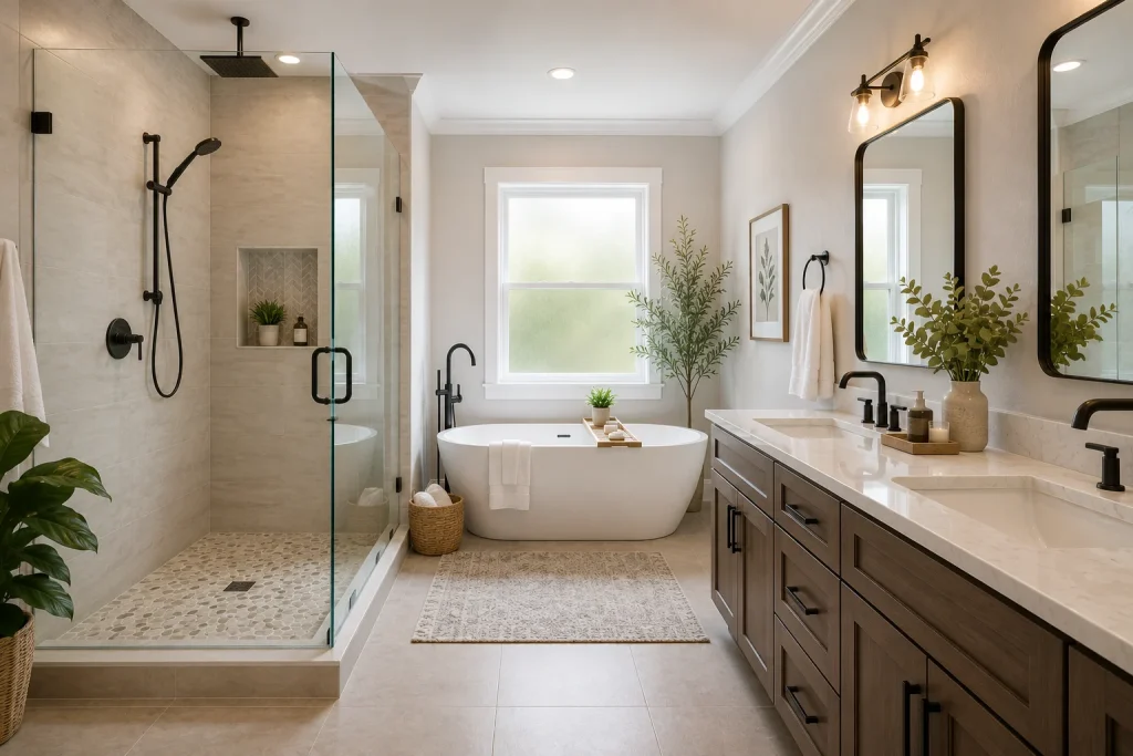 Modern bathroom remodeling in Central Florida by CF Construction